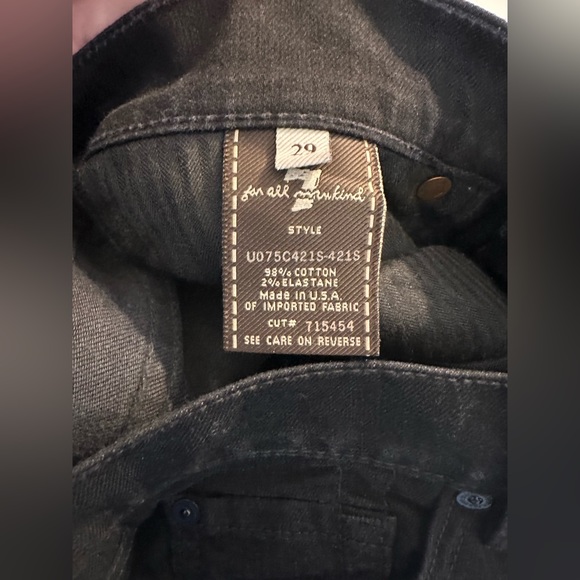 New 7 FOR ALL MANKIND Black Bootcut Denim Jeans Rhinestone Label NWT $235 Dark - Picture 10 of 12
